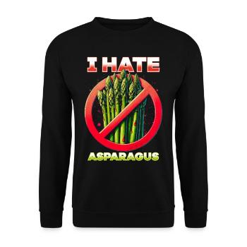 Je déteste les asperges - Sweat-shirt Unisexe - noir - Devant - Alina (178cm) & Michal (187cm)