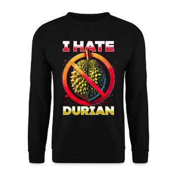 Durian Hater Skunk I Hate Duran - Unisex Sweatshirt - black - Front - Alina (178cm) & Michal (187cm)