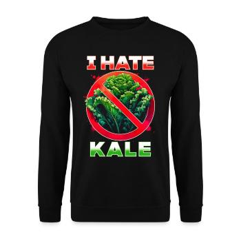 I hate kale - Unisex Sweatshirt - black - Front - Alina (178cm) & Michal (187cm)