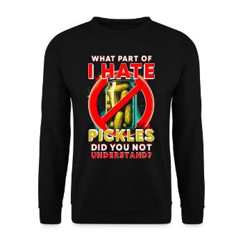 Pickles Hater - Unisex Sweatshirt - black - Front - Alina (178cm) & Michal (187cm)
