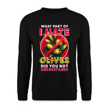 Olive Haters - Unisex Sweatshirt - black - Front - Alina (178cm) & Michal (187cm)
