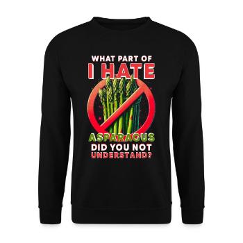 Asparagus Hater - Unisex Sweatshirt - black - Front - Alina (178cm) & Michal (187cm)