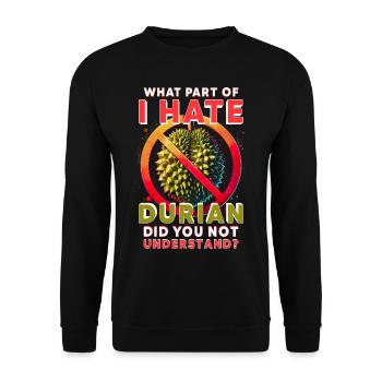 Durian Hater Skunk Fruit - Unisex Sweatshirt - black - Front - Alina (178cm) & Michal (187cm)