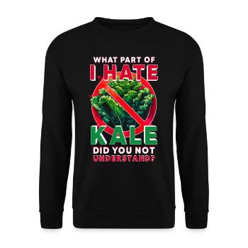 Kale Hater - Unisex Sweatshirt - black - Front - Alina (178cm) & Michal (187cm)