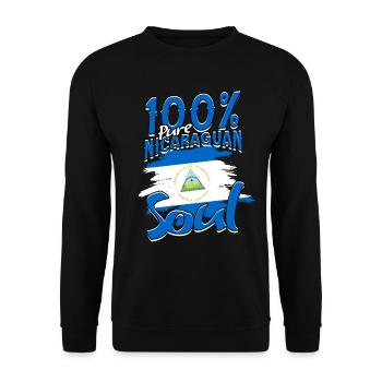 Nicaragua 100% Pure Nicaraguan Soul - Unisex Pullover - Schwarz - Vorne - Alina (178cm) & Michal (187cm)