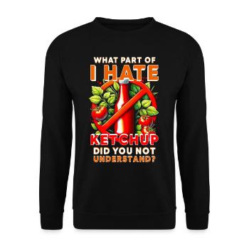 Ketchup Hater - Unisex Sweatshirt - black - Front - Alina (178cm) & Michal (187cm)