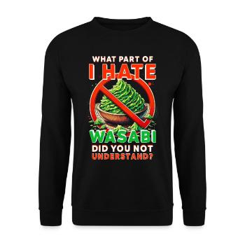 Wasabi Hater - Unisex Sweatshirt - black - Front - Alina (178cm) & Michal (187cm)