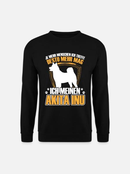 Akita Inu mehr mögen Japanischer Akita Inu - Unisex Pullover - Schwarz