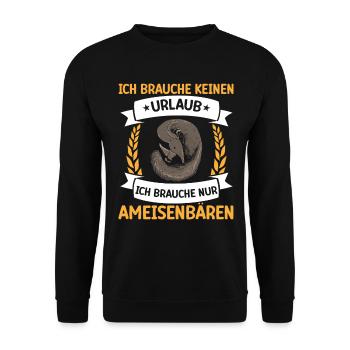 Juste besoin d’un fourmilier Ours mangeur de fourmis - Sweat-shirt Unisexe - noir - Devant - Alina (178cm) & Michal (187cm)