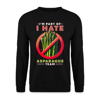 Spargel Hasser I'm Part Of I Hate Asparagus Team - Unisex Pullover - Schwarz - Vorne - Alina (178cm) & Michal (187cm)