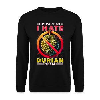 Stinkfruit I'm Part Of I Hate Duran Team - Unisex Sweatshirt - black - Front - Alina (178cm) & Michal (187cm)