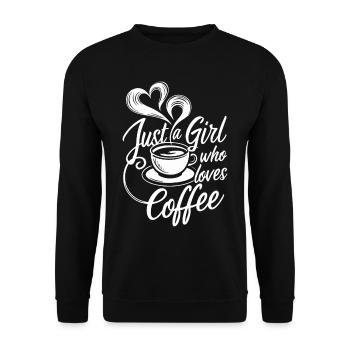 Just A Girl Who Loves Coffee Coffee Lover - Unisex Sweatshirt - black - Front - Alina (178cm) & Michal (187cm)