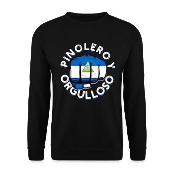 Nicaragua Nicaragisch Pinoleroy Orgulloso - Unisex Pullover - Schwarz - Vorne - Alina (178cm) & Michal (187cm)