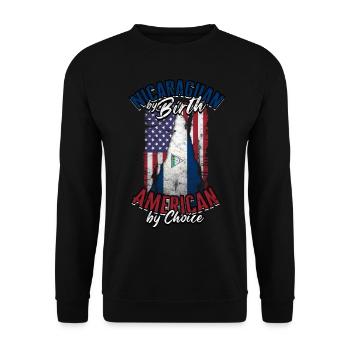 Nicaragua Nicaragisch - Unisex Pullover - Schwarz - Vorne - Alina (178cm) & Michal (187cm)