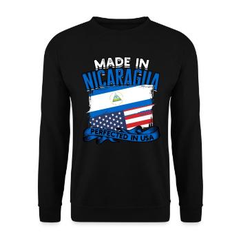 Nicaragua Nicaragisch - Unisex Pullover - Schwarz - Vorne - Alina (178cm) & Michal (187cm)