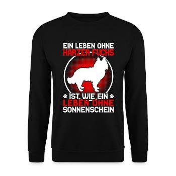 Life without Harzer Fuchs Herding Dog Herding Fox - Unisex Sweatshirt - black - Front - Alina (178cm) & Michal (187cm)