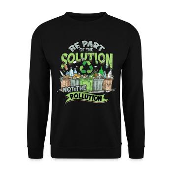 Protection de l’environnement Faites partie de la solution - Sweat-shirt Unisexe - noir - Devant - Alina (178cm) & Michal (187cm)