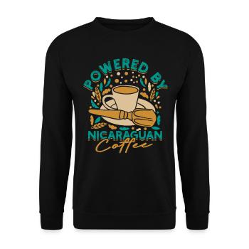 Nicaragua Nicaragisch Powered By Nicaraguan Coffee - Unisex Pullover - Schwarz - Vorne - Alina (178cm) & Michal (187cm)