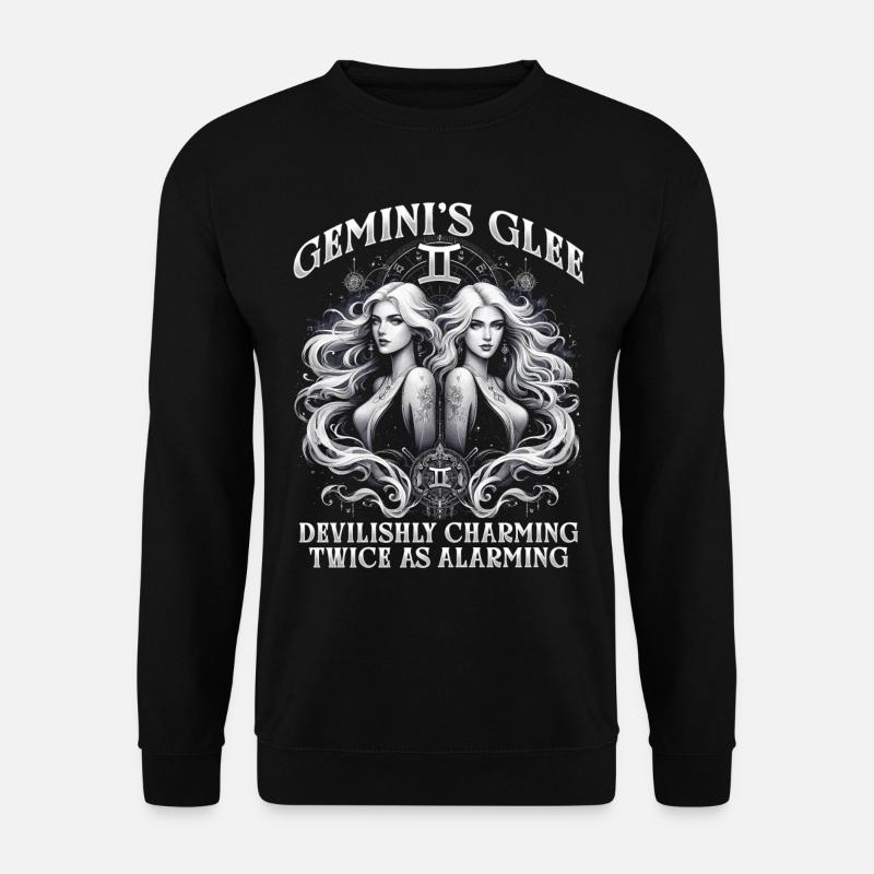 Horoskop Zwilling Gemini's Glee - Unisex Pullover - Schwarz