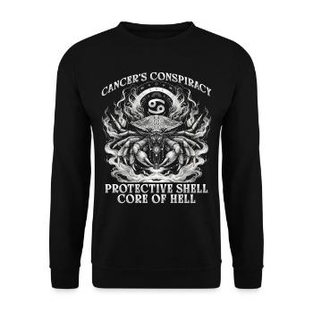 Cancer Horoscope Cancer - Unisex Sweatshirt - black - Front - Alina (178cm) & Michal (187cm)
