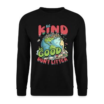 Environmental Protection Environmentalist Climate Protection - Unisex Sweatshirt - black - Front - Alina (178cm) & Michal (187cm)
