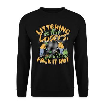Environmentalists recycle - Unisex Sweatshirt - black - Front - Alina (178cm) & Michal (187cm)