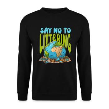 Environmentalist Climate Protection - Unisex Sweatshirt - black - Front - Alina (178cm) & Michal (187cm)