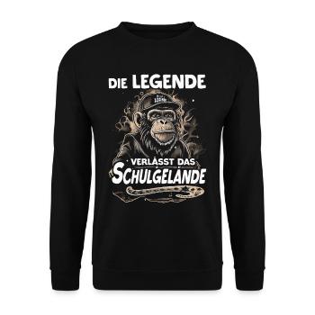Schulabschluss | Abschlussklasse 2024 | Schüler - Unisex Pullover - Schwarz - Vorne - Alina (178cm) & Michal (187cm)