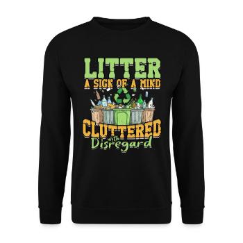 Environmental Protection Environmentalists - Unisex Sweatshirt - black - Front - Alina (178cm) & Michal (187cm)