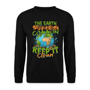 Environmentalist Environmental Protection - Unisex Sweatshirt - black - Front - Alina (178cm) & Michal (187cm)