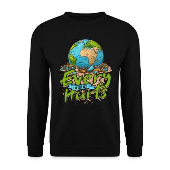 Protection de l’environnement Chaque litière fait mal - Sweat-shirt Unisexe - noir - Devant - Alina (178cm) & Michal (187cm)