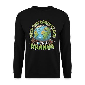 Umweltschutz Umweltschützer Recyceln - Unisex Pullover - Schwarz - Vorne - Alina (178cm) & Michal (187cm)