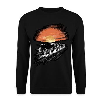 Bicycle Tour Mountains Road Bike Bike Nature Excursion - Unisex Sweatshirt - black - Front - Alina (178cm) & Michal (187cm)