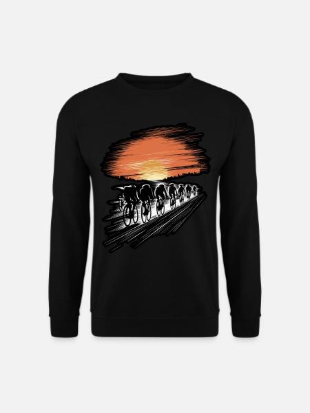Fahrradtour Berge Rennrad Fahrrad Natur Ausflug - Unisex Pullover - Schwarz