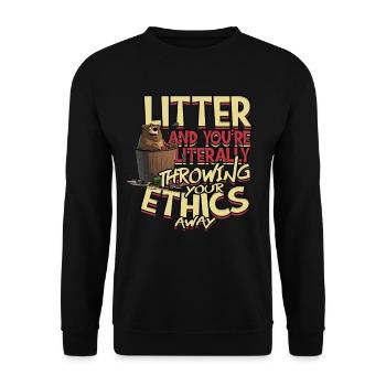 Environmental Protection Environmentalist Climate Protection - Unisex Sweatshirt - black - Front - Alina (178cm) & Michal (187cm)