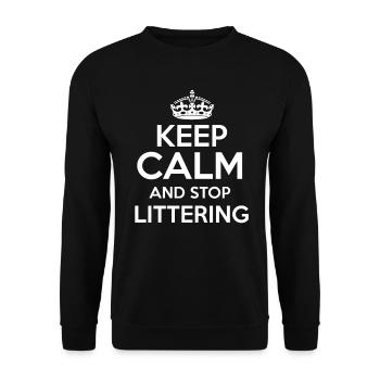 Les écologistes gardent leur calme et arrêtent de jeter des déchets - Sweat-shirt Unisexe - noir - Devant - Alina (178cm) & Michal (187cm)