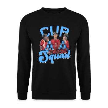 Sport Stacking Speed Stacker Cup Stacking Squad - Unisex Pullover - Schwarz - Vorne - Alina (178cm) & Michal (187cm)