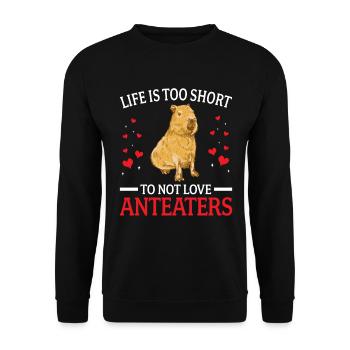 Capybara Don't Love South America Capybara - Unisex Sweatshirt - black - Front - Alina (178cm) & Michal (187cm)