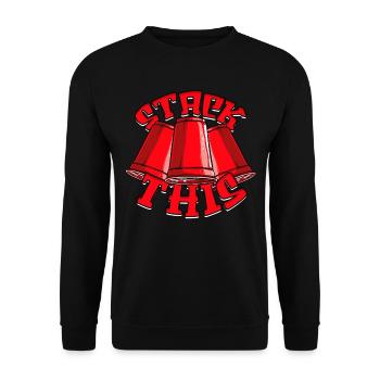 Sport Stacking Stack This Cup Stacking - Unisex Pullover - Schwarz - Vorne - Alina (178cm) & Michal (187cm)