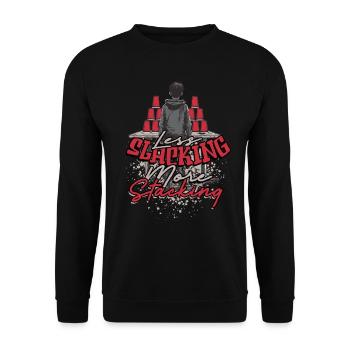 Cup Stacking Sport Stacking Speed Stacker - Unisex Pullover - Schwarz - Vorne - Alina (178cm) & Michal (187cm)