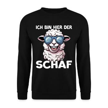Schäff | Chef | Teamleiter | Abteilungsleiter - Unisex Pullover - Schwarz - Vorne - Alina (178cm) & Michal (187cm)