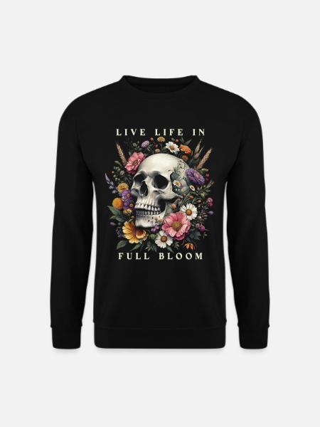 Cottagecore Żyj Życiem W Pełnym Rozkwicie - Bluza unisex - czarny