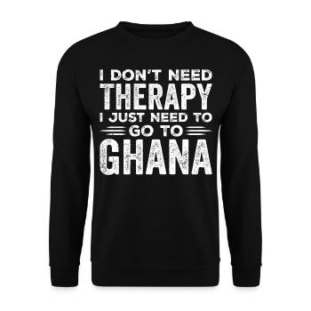 I Dont Need Therapy I just Need Go To Ghana - Sweat-shirt Unisexe - noir - Devant - Alina (178cm) & Michal (187cm)