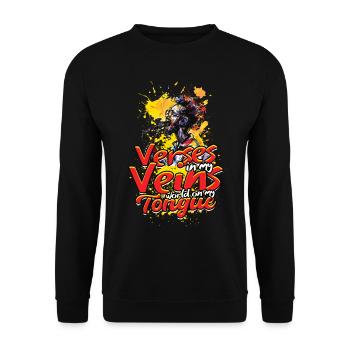 Poetry Slam Dichter Poetryslam - Unisex Pullover - Schwarz - Vorne - Alina (178cm) & Michal (187cm)