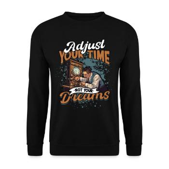 Watchmaker Adjust you time, not your dreams - Unisex Sweatshirt - black - Front - Alina (178cm) & Michal (187cm)