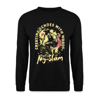 Poetry Slam Dichter Poetryslam - Sweat-shirt Unisexe - noir - Devant - Alina (178cm) & Michal (187cm)