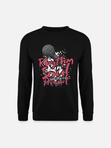 Poetry Slam Rhythm in soul, poetry in heart - Unisex Pullover - Schwarz
