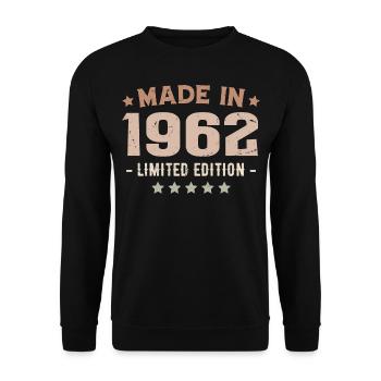 Made In 1962 Cadeau Anniversaire 1962 Vintage 1962 - Sweat-shirt Unisexe - noir - Devant - Alina (178cm) & Michal (187cm)