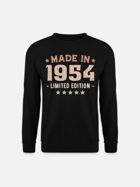 Hergestellt im Jahr 1954 Jahrgang 1954 Jubiläumsgeschenk - Unisex Pullover - Schwarz