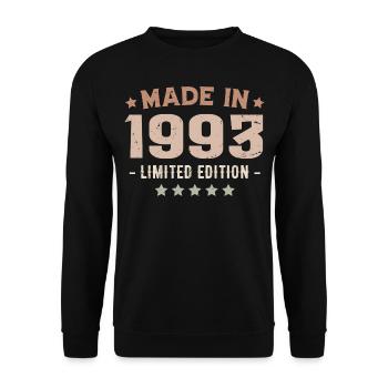 Made In 1993 Anniversary Gift 1993 Vintage 1993 - Unisex Sweatshirt - black - Front - Alina (178cm) & Michal (187cm)